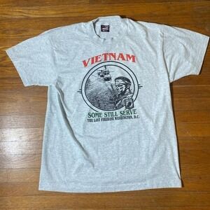Vintage 90s Vietnam The Last Firebase Some Still Serve Pow Mia Mens M‎
